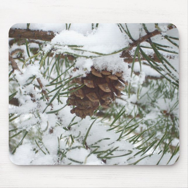 Tapis De Souris Snowy Pine Cone I (Devant)