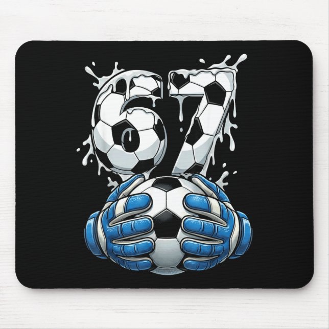 Tapis De Souris Soccer Drip Number 67 Boys Soccer Goalkeeper 67  (Devant)