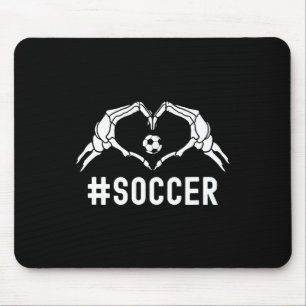 Tapis De Souris Soccer Halloween Skeleton Heart Sports Pride