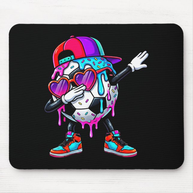 Tapis De Souris Soccer Ice Cream Drip Dabbing Sprinkles Srts Boys  (Devant)
