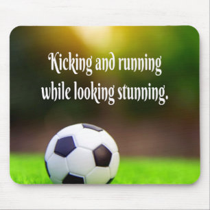 Tapis De Souris Soccer Motivational Inspirational Green Field