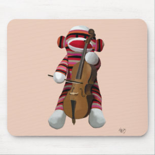 Tapis De Souris Sock Monkey and Cello 2