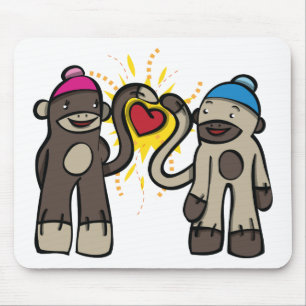 Tapis De Souris Sock Monkey Love