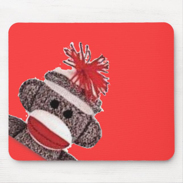 Tapis De Souris Sock Monkey marchandises produits cadeaux (Devant)