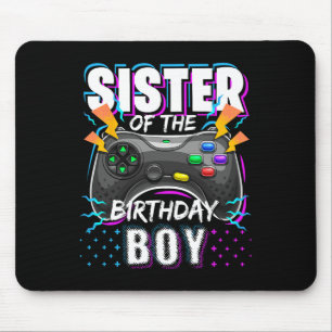 Tapis De Souris Sœur du garçon d'anniversaire correspondant jeu vi