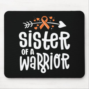 Tapis De Souris Soeur D'Un Guerrier Orange Famille Leucémie Cancer