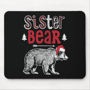 Tapis De Souris Soeur Ours Noël Père Noël Famille Correspondant Py