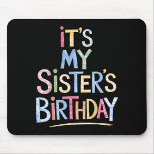 Tapis De Souris Sœurs drôles croquis d'anniversaire crayon artiste