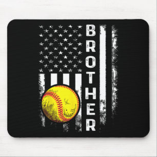 Tapis De Souris Softll Brother American Flag Vintage Noël Xma