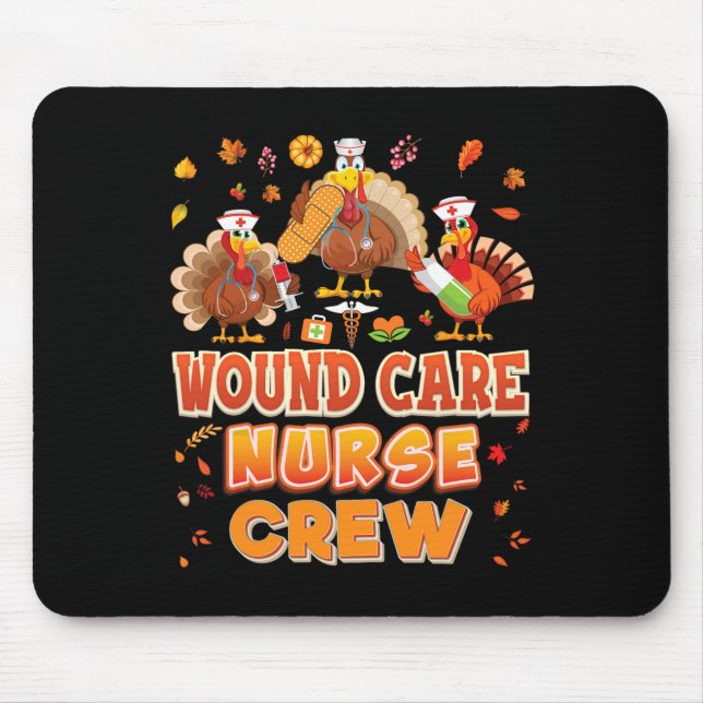 Tapis De Souris Soins de blessures équipage Turquie Thanksgiving G (Devant)