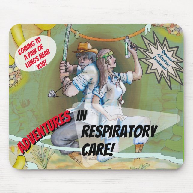 Tapis De Souris Soins respiratoires Aventure Moster Poster Souris  (Devant)