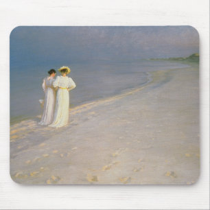 Tapis De Souris Soirée d'été sur la plage du sud de Skagen
