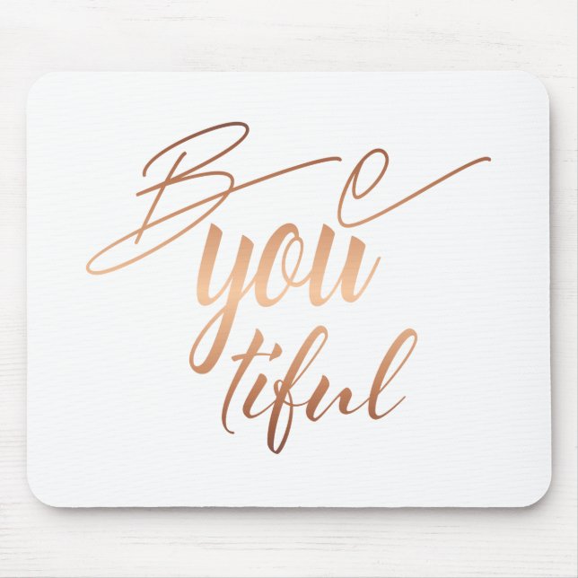 Tapis De Souris Sois-Tu Belle Copper Script Lettrant Self Love (Devant)