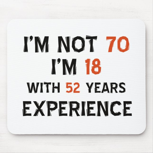 Tapis De Souris soixante-dixième conceptions d'anniversaire (Devant)
