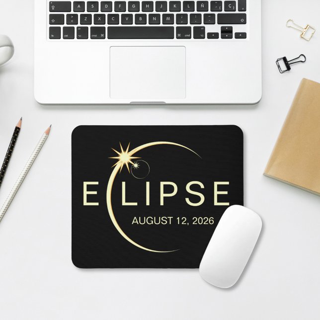 Tapis De Souris Solar Eclipse Astronomy Event 2026 (Solar Eclipse Astronomy Event 2026 Mouse Pad)