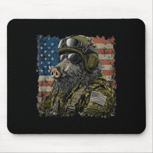 Tapis De Souris Soldat de sanglier sauvage drôle pour les amateurs
