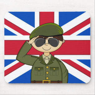 Tapis De Souris Soldat mignon Mousepad d'armée britannique
