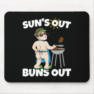 Tapis De Souris Soleil Dehors Fesses Dehors I R barbecue Porc Effi