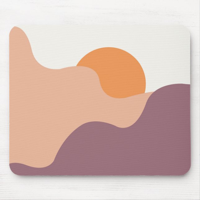 Tapis De Souris Soleil descend derrière les collines pourpres (Devant)