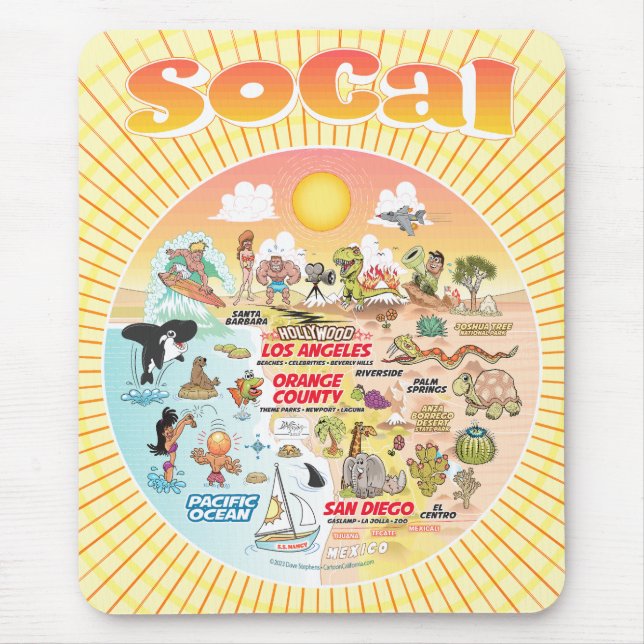 Tapis De Souris Soleil SoCal (Devant)
