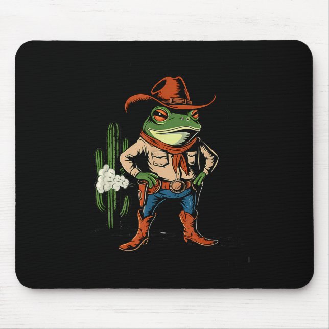 Tapis De Souris Sometimes I Just Be Farting Funny Cowboy Frog  (Devant)