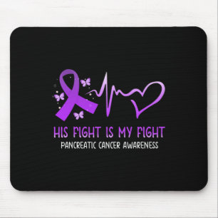Tapis De Souris Son Combat Est Mon Combat National Cancer Pancréat