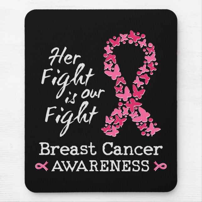 Tapis De Souris Son combat est notre combat Conscience du cancer d (Devant)