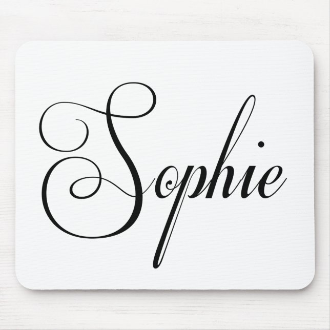 Tapis De Souris Son Nom Est Sophie Calligraphy (Devant)
