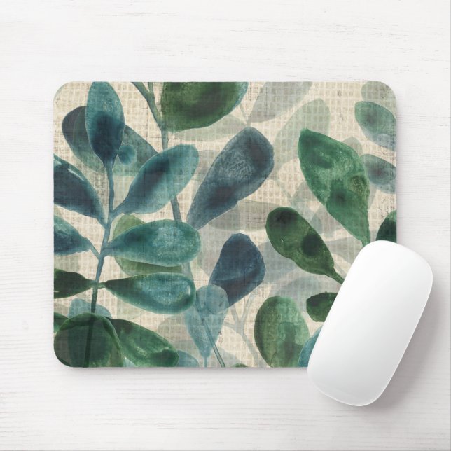 Tapis De Souris Sophistication verdoyante - Feuilles tropicaux (Avec souris)