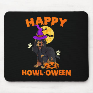 Tapis De Souris Sorcière de chien Cocker Spaniel noir et feu pour