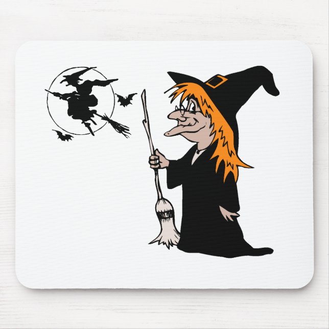 Tapis De Souris sorcière de Halloween (Devant)