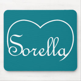 Tapis De Souris Sorella Italienne Coeur soeur blanc