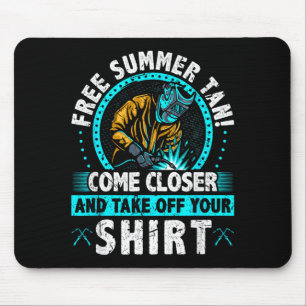 Tapis De Souris Soudeur bronzage estival gratuit drôle fabrication