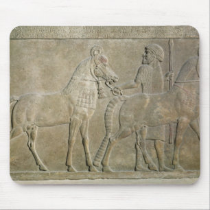 Tapis De Souris Soulagement dépeignant les tributaires de Sargon
