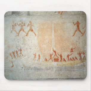 Tapis De Souris Soulagement du Mastaba d'Akhethotep dépeignant la