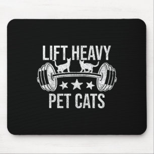 Tapis De Souris Soulever des chats domestiques lourds Culturisme H