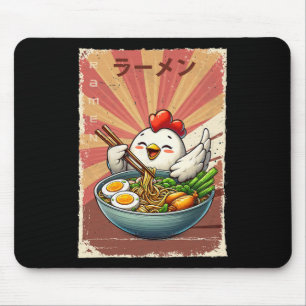 Tapis De Souris Soupe de nouilles japonaises Ramen au poulet