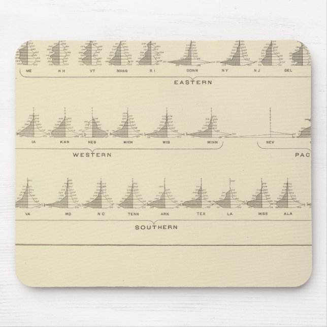Tapis De Souris Sourds et mutistes, statistique US Lithographe (Devant)