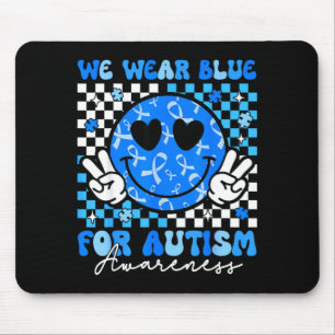 Tapis De Souris Sourire hippie groovy pour la sensibilisation à l'