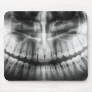 Tapis De Souris Sourire noir et blanc de la bouche des dents de ra