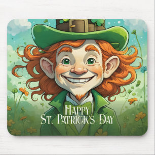 Tapis De Souris Sourires chanceux à la Saint-Patrick
