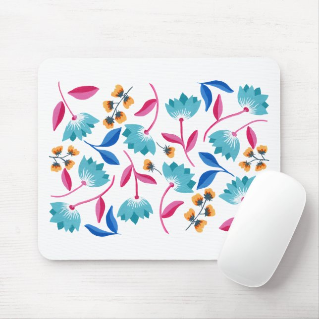 Tapis De Souris Souris Abstraite couleur rose vif (Avec souris)