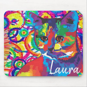 Tapis De Souris Souris Colorée Chat !