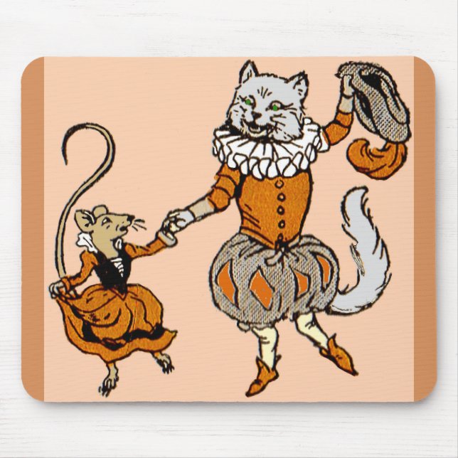 Tapis De Souris souris dansant avec un chat (Devant)