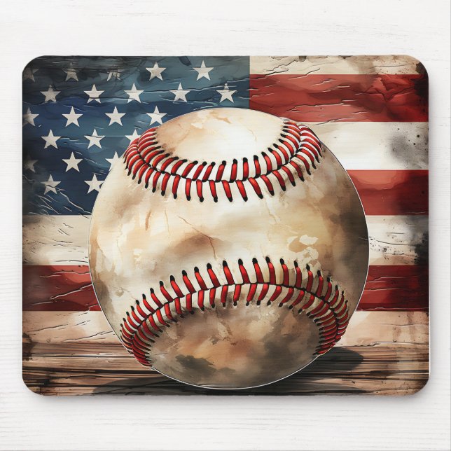Tapis De Souris Souris de baseball USA (Devant)