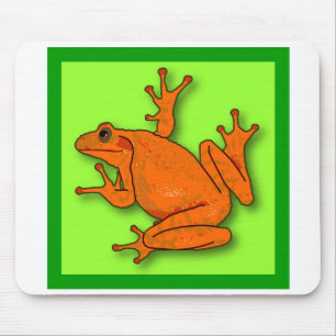 Tapis De Souris Souris de grenouille orange