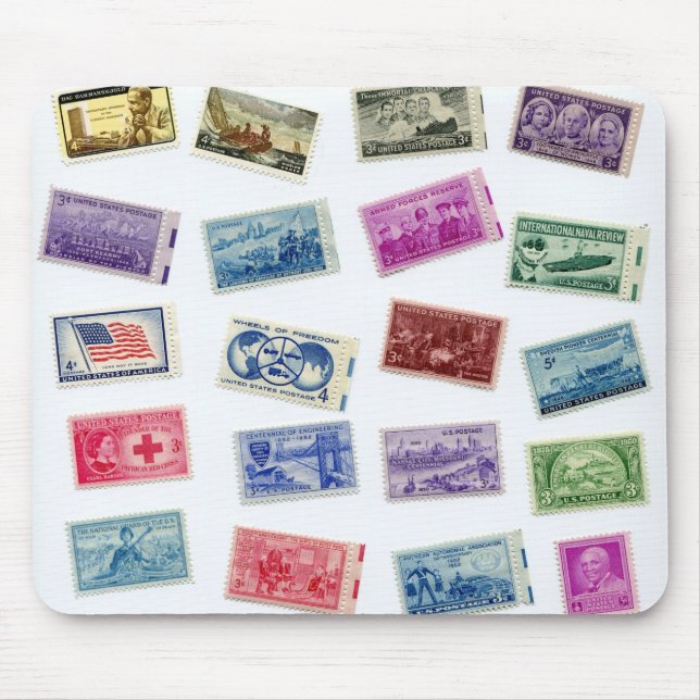 Tapis De Souris Souris de la collection de timbres (Devant)