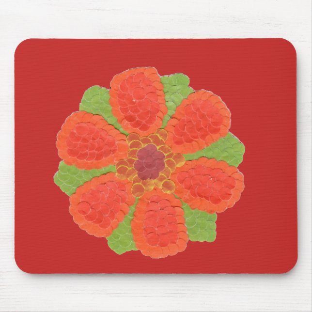Tapis De Souris Souris de la souris à fleurs (Devant)