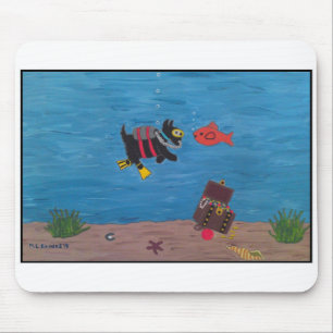 TAPIS DE SOURIS SOURIS DE LA SOURIS DE LA BOUCHE DE SCUBA