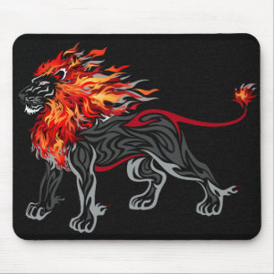 Tapis De Souris Souris de la souris de lion flamboyante